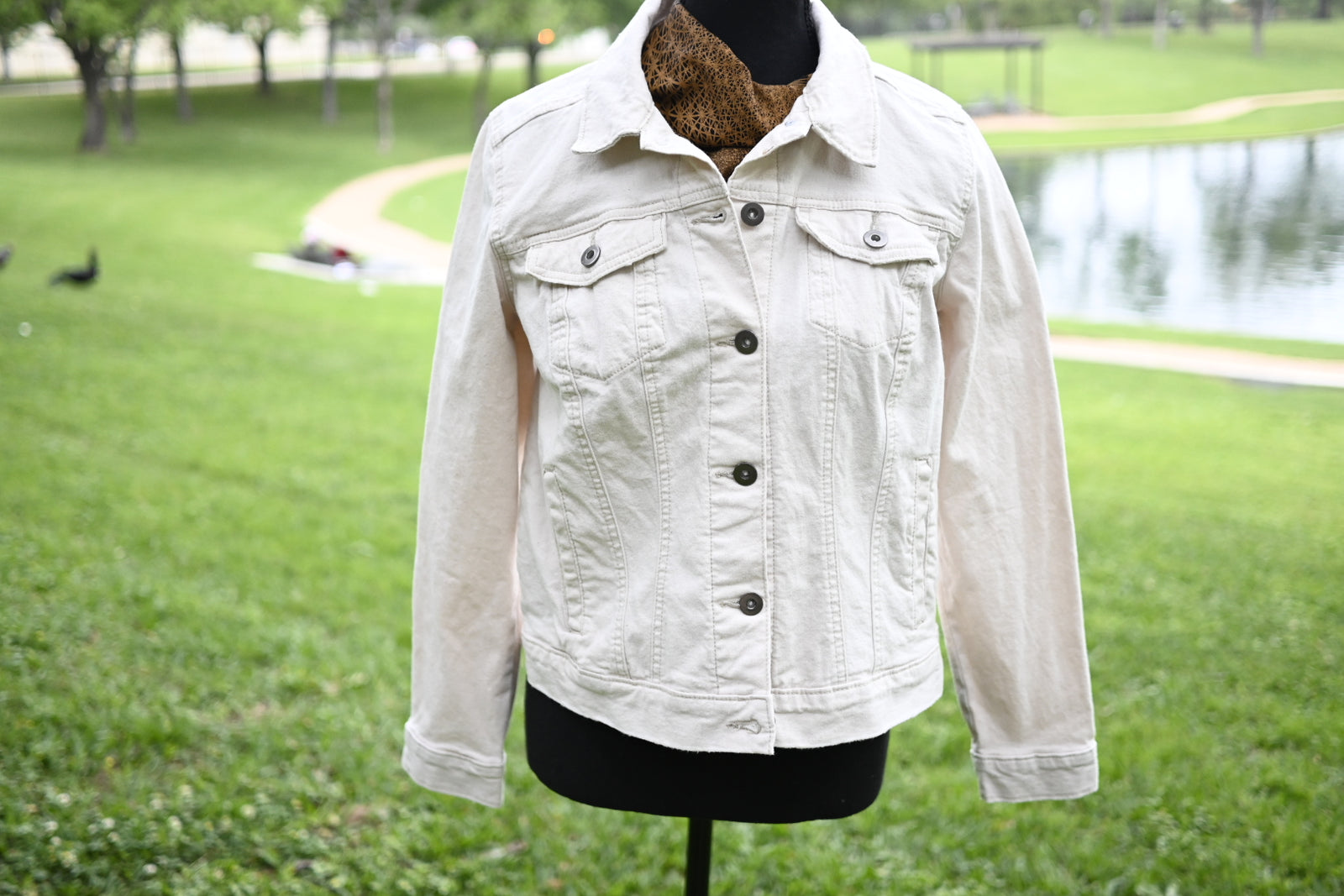 Upthrifted White Jean Jacket