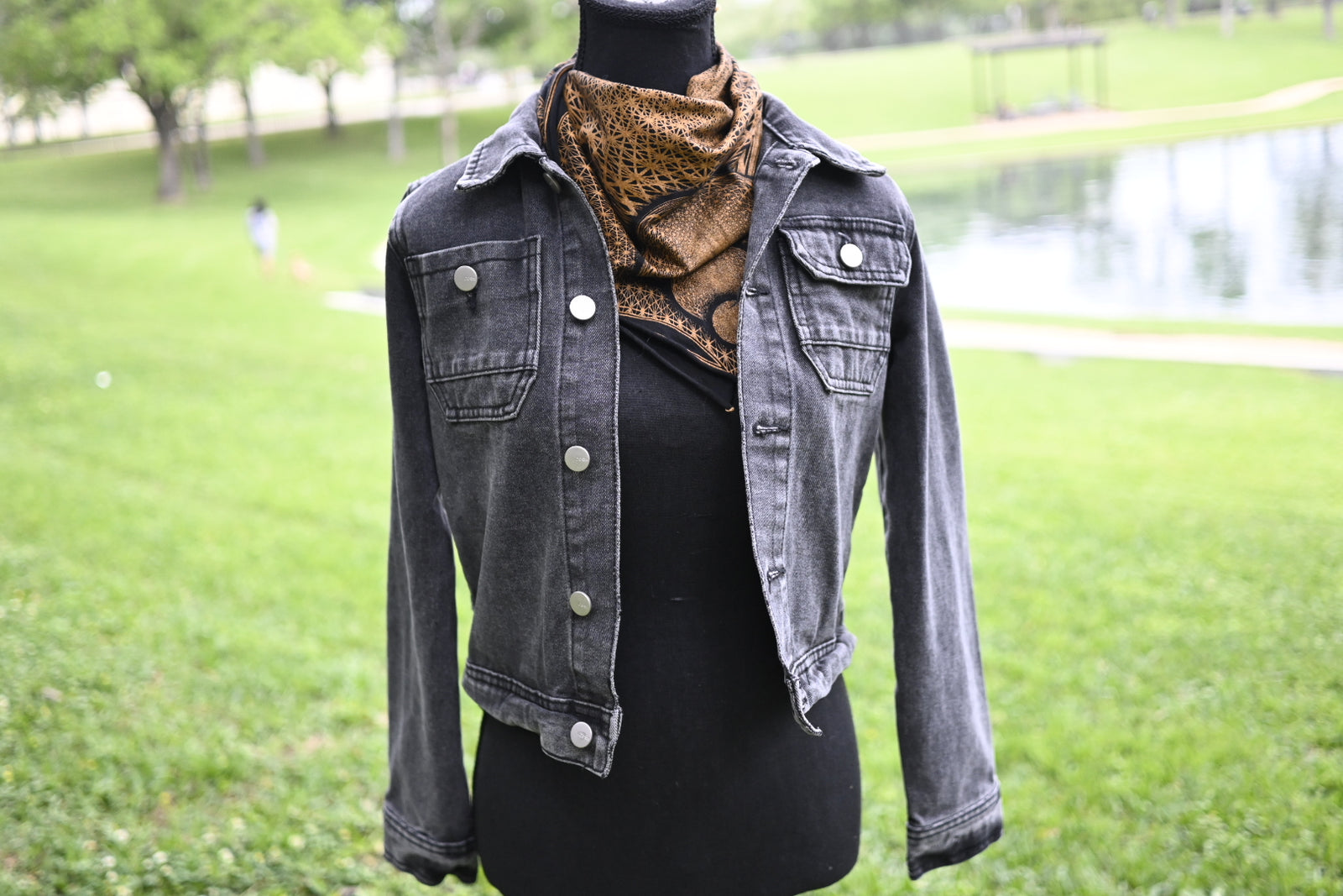 Upthrifted Black Jean Jacket